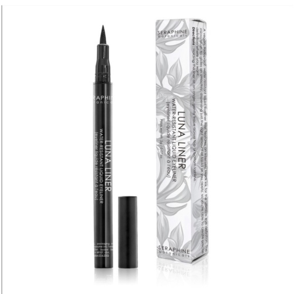 Black Luna Liner Water resistant liquid eyeliner Seraphine Botanicals